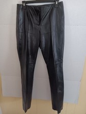 Ladies VS2 by Vakko Black 100 Lamb Leather Pants Size 4 read