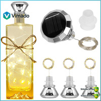 Flaschenlichter LED Korken 4 StüCk 2M 20LED Solar Lichterkette AußEn Deko