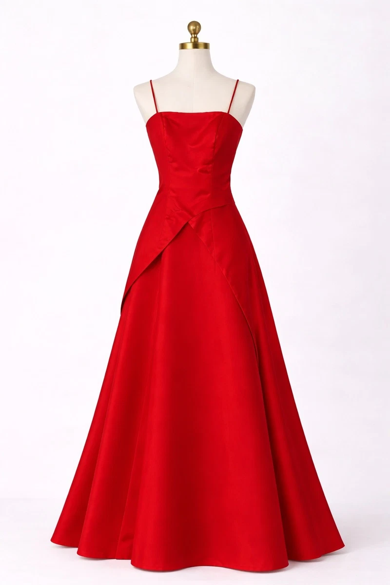 strapless open back dress Morgan Sequin Embroidered Maxi Gown | Red main image 0