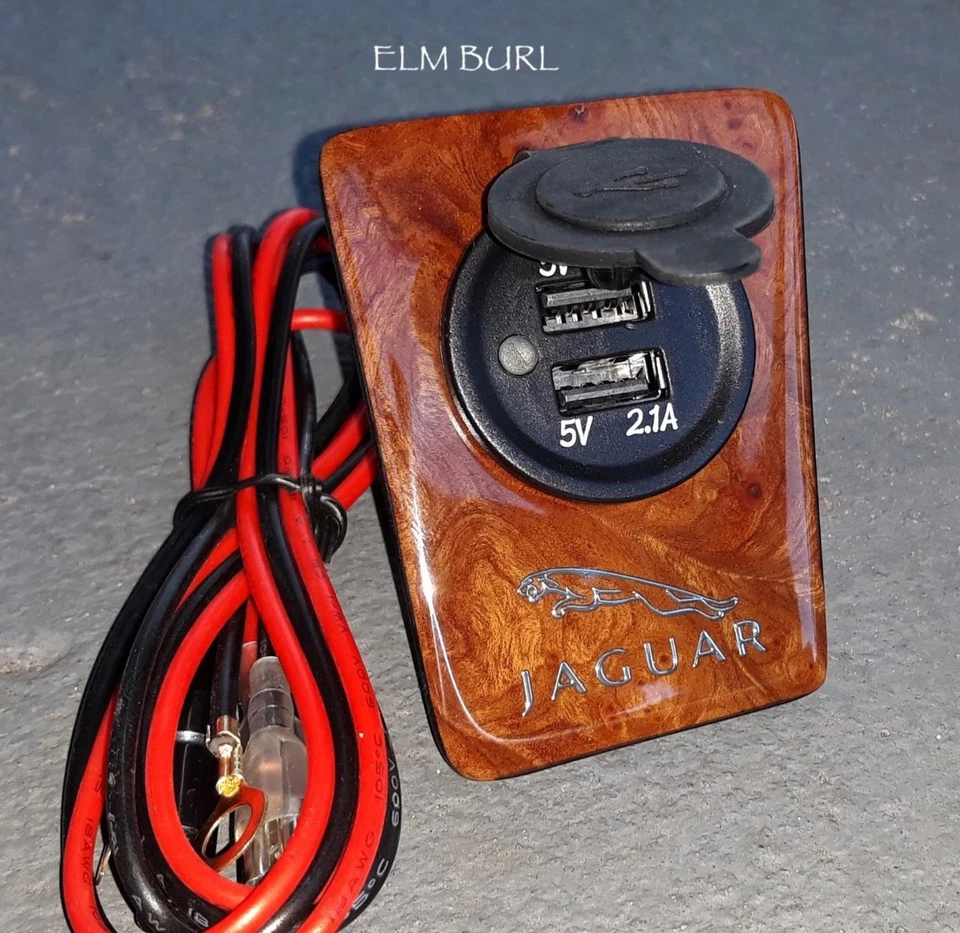 Jaguar XJS Wood New Ski-Slope Console Panel USB - Image 2 of 4