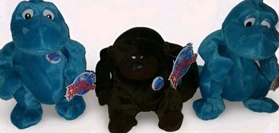 Vintage 1997 Planet Hollywood Beanies Plush Lot w/ Tags   Dinosaur & Gorilla
