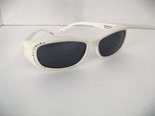 SolarShield Polarized Vintage Sunglasses Cream Frame With Rhinestones