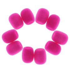 10x Microphone Audio Mic WindScreen Sponge Foam Grill Cover Fushcia