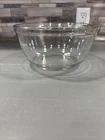 Vtg Anchor Hocking Crystal Clear Glass Mixing Bowl #1058 2.5 Qt Splash Proof Rim