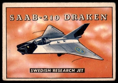 SAAB-210 Draken 1952 Topps Wings Sweden #193