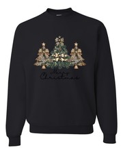 Merry Christmas Gold Glitter Ugly Christmas Sweater Unisex Crewneck Sweatshirt