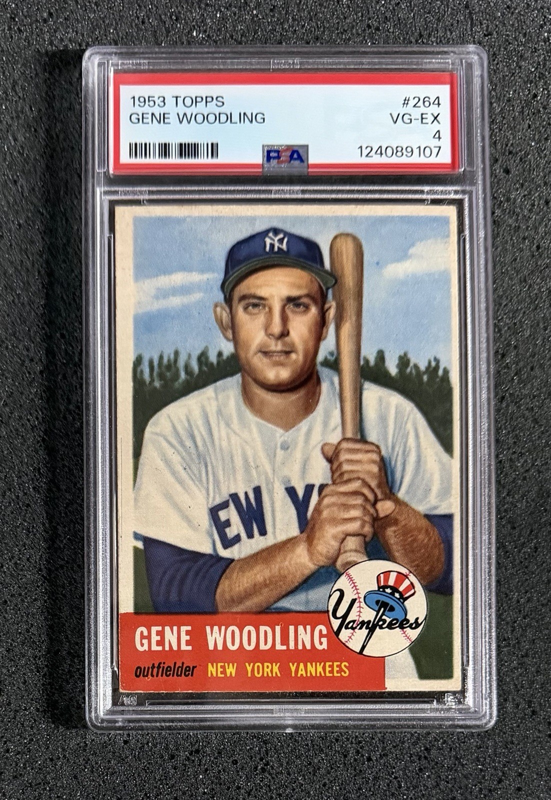 1953 Topps - #264 Gene Woodling - PSA 4 (Fresh Grade)