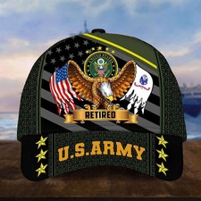 Premium US Retired Hat Army Baseball Cap