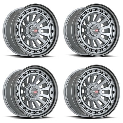 Set 4 20'' Vortek Radar VRD-702 Matte Gunmetal  20x9.5 Wheels 6x135 6x5.5 12mm