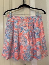 Lilly Pulitzer Selina Pleated Mini Skirt Pink...