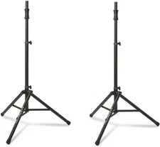 NEW Ultimate Support TS-100B Speaker Stands - Pair - Black