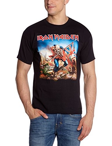 Iron Maiden Men's IMTEE03MB Trooper Short Sleeve T-Shirt XL Black