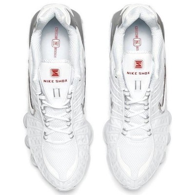SALE Nike SHOX TL Men's Sneakers Running White Metallic Silver