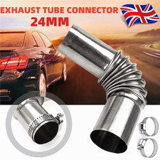 24mm Elbow Pipe Air Diesel Heater Exhaust Connector w/Clamps For Diesel Heater