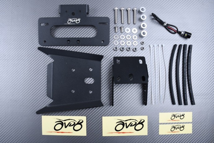 Support de plaque KTM Duke 390 125 250 de 2021 à 2022 en aluminium noir