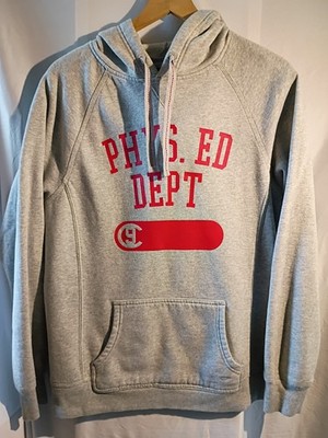 Men's Champion Physical Dept. Heather Grey Hoodie (Fits Like A Small)