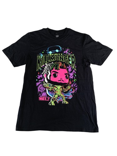 Marvel What If Infinity Killmonger Shirt Mens Medium Black Pop Tees Funko 2022