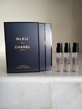 Bleu de Chanel Parfum Pour Homme x3 Sample Spray .05 floz each 1.5 ml