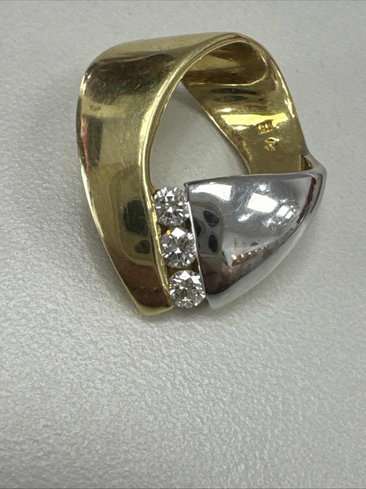 Retro Solid 750/18K Solid Yellow Gold Pendant Cha… - image 6