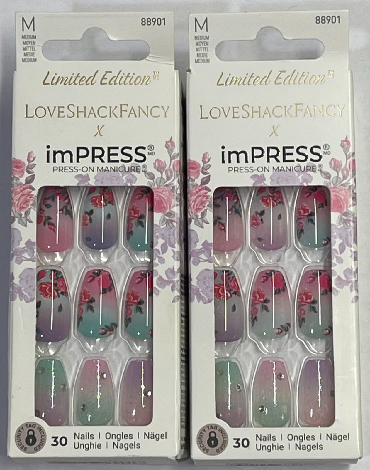 Kiss Impress x LoveShackFancy Press-On Manicure Lilac Crush 88901 2 Pack 6290₽