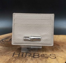 Longchanp Leder Kartenetui Kartenetui Beige Authentisch