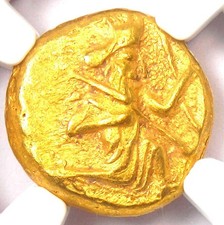 Persia Achaemenid Gold Hero AV Daric Bible Coin 400 BC - Certified NGC Choice XF