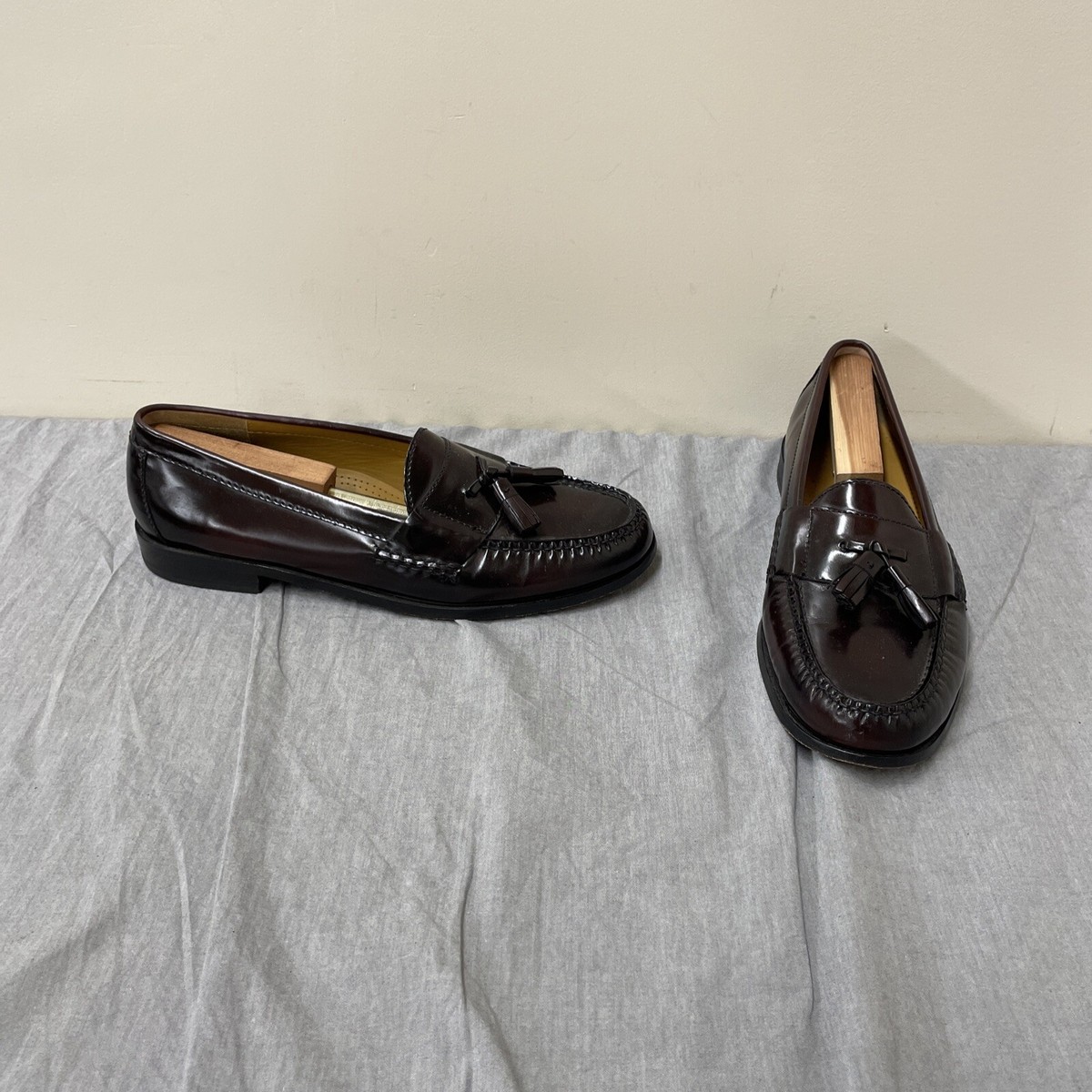 Cole Haan Loafers Slip on Shoes Leather Mens 11D Burgundy  display picture 2