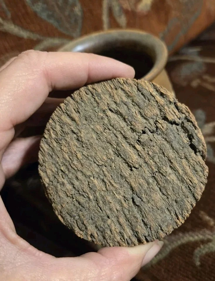 Vtg Stoneware Jar W Cork Storing Alms Signed by the Artist - Image 4 of 4