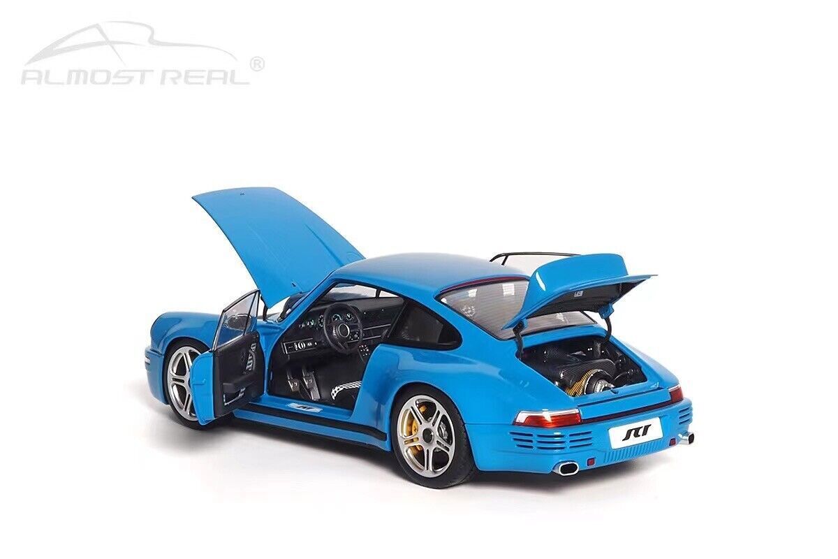 Almost Real 1:18 Scale Porsche RUF SCR 2018 Diecast Model Car Blue