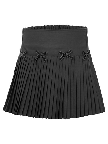 Kids Girls Skorts Bowknot Culottes Sports Skirt Dress Costume Uniform Pleated - Picture 8 of 35