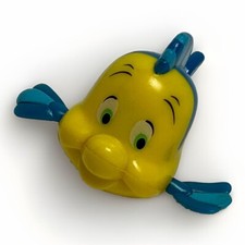Vtg 1997 Disney Little Mermaid McDonalds Toy FLOUNDER Fish Rolling Fins Flap