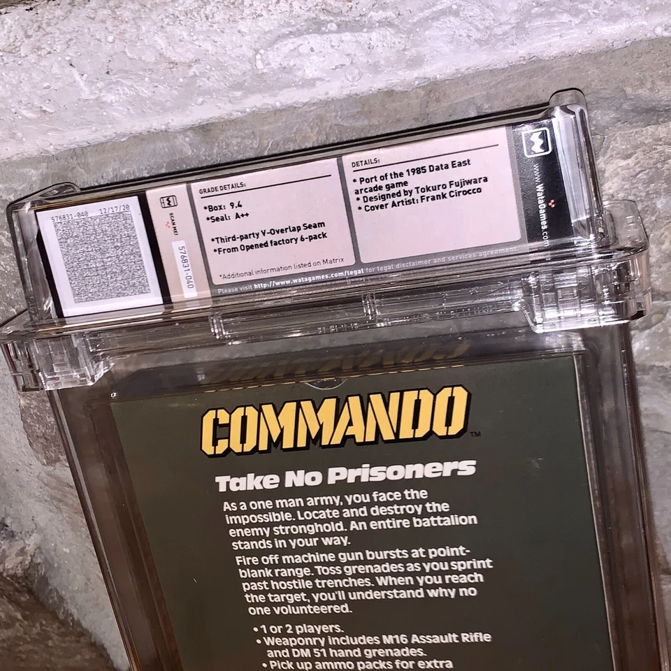 Brand New Atari 2600 Commando Factory Sealed WATA 9.4 Graded Video Game - Image 4 of 4