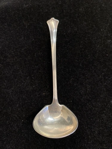 Wallace "America" 23.7g Sterling Silver 5 1/4" Solid Sauce Ladle 1915 No Mono