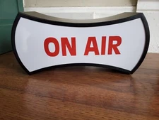 Retro Light Up Metal Plastic Sign ON AIR & APPLAUSE ~ Two Sided 