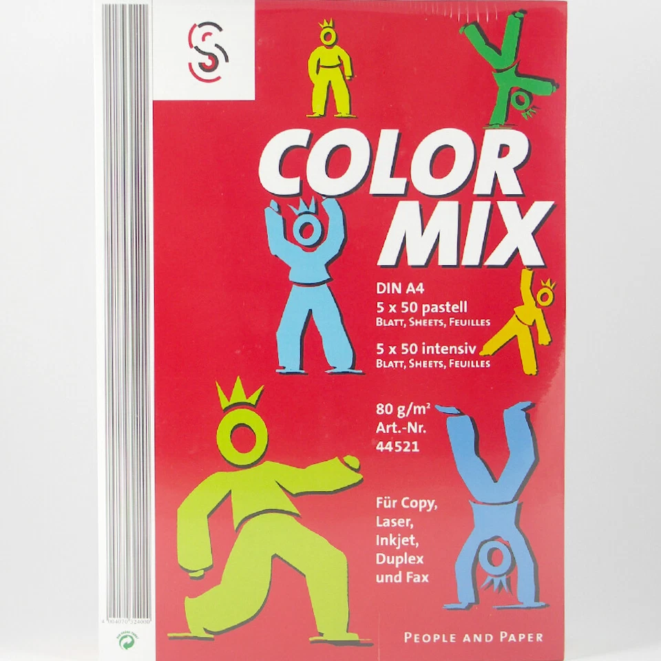 Schneider Papier Kopierpapier farbig 80 g/m² 10 Color Mix intensiv und pastell