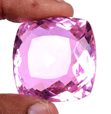 Large 94.70 Ct. Pink Kunzite Cushion Cut Faceted Loose Gemstone Birthday Gifts