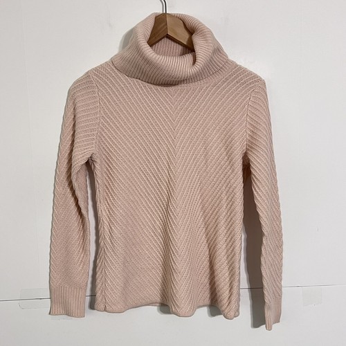 New York Company Womens Acrylic Sweater Size S Pink Turtleneck