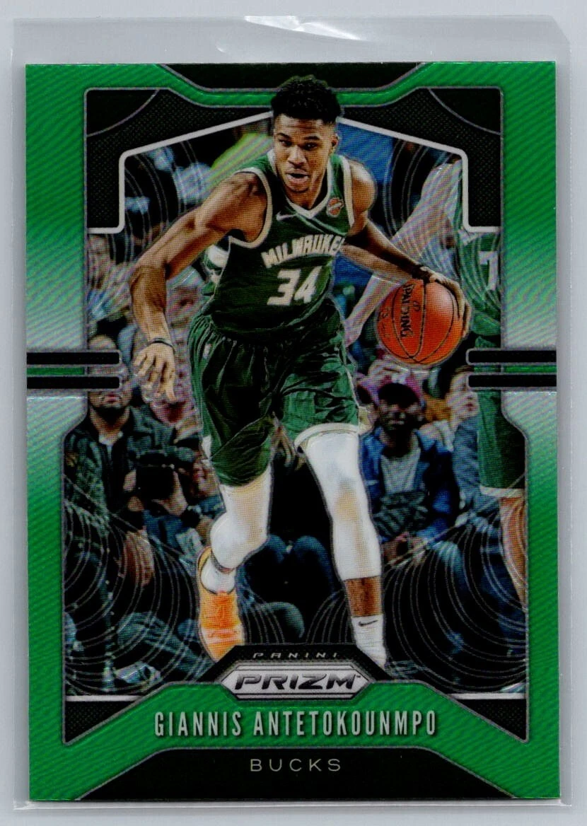 2019 Prizm #152 GIANNIS ANTETOKOUNMPO Green Prizm Bucks