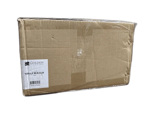 Golden Lighting Carver 3- -Light Matte Black Linear Pendant with Glass Shade - Picture 7 of 7