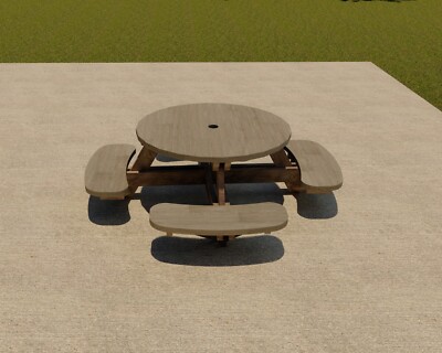 Round Picnic Table Woodworking Plans - Complete Guide with Shopping List & More