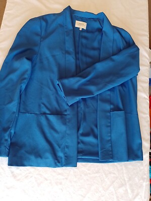 Damen Blazer Papaya Größe 16 Langarm Blau 21758
