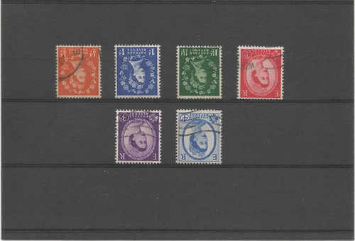 GREAT BRITAIN n° 327c 328b 328Ab 330e 331b 332Ab overturned watermark used