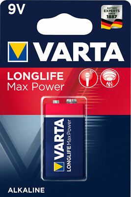Varta Longlife Max Power 9V E-Block 6LR61 Alkaline 1er Blister