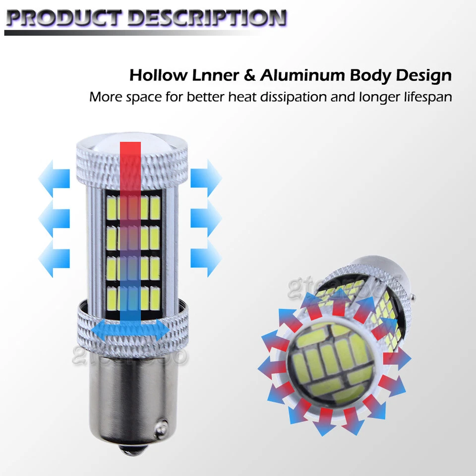 2x Bright White 1156 5007 7506 92-4014SMD High Power LED Tail Brake Light Bulb - Imagem 4 de 4