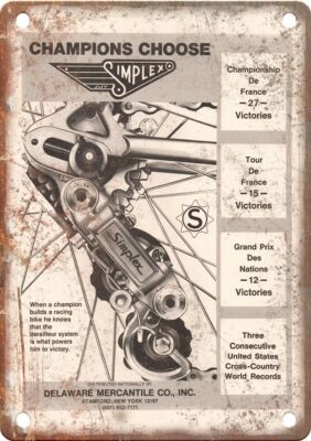 Vintage Simplex Gear Cycling Magazine Ad Reproduction Metal Sign B737