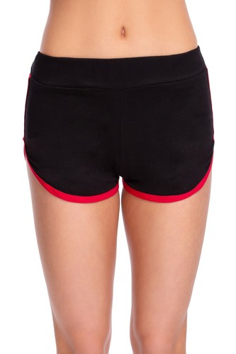 Womens Basic Two-Colour Summer Set T-shirt + Shorts Casual Sport Gym Kit FZ137 - Picture 10 of 10