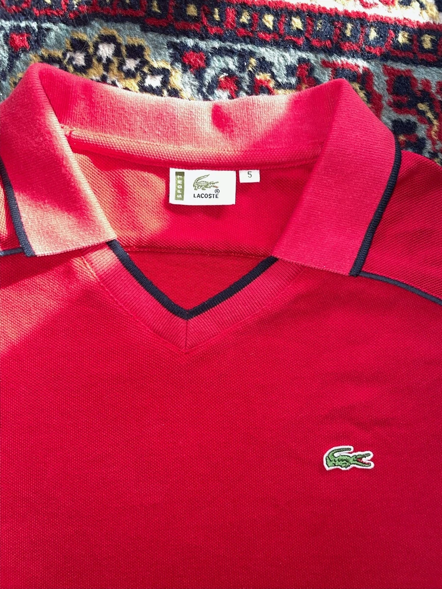 LACOSTE SPORT MEN SHORT SLEEVE PIQUE POLO SHIRT RED FR 5 US L
