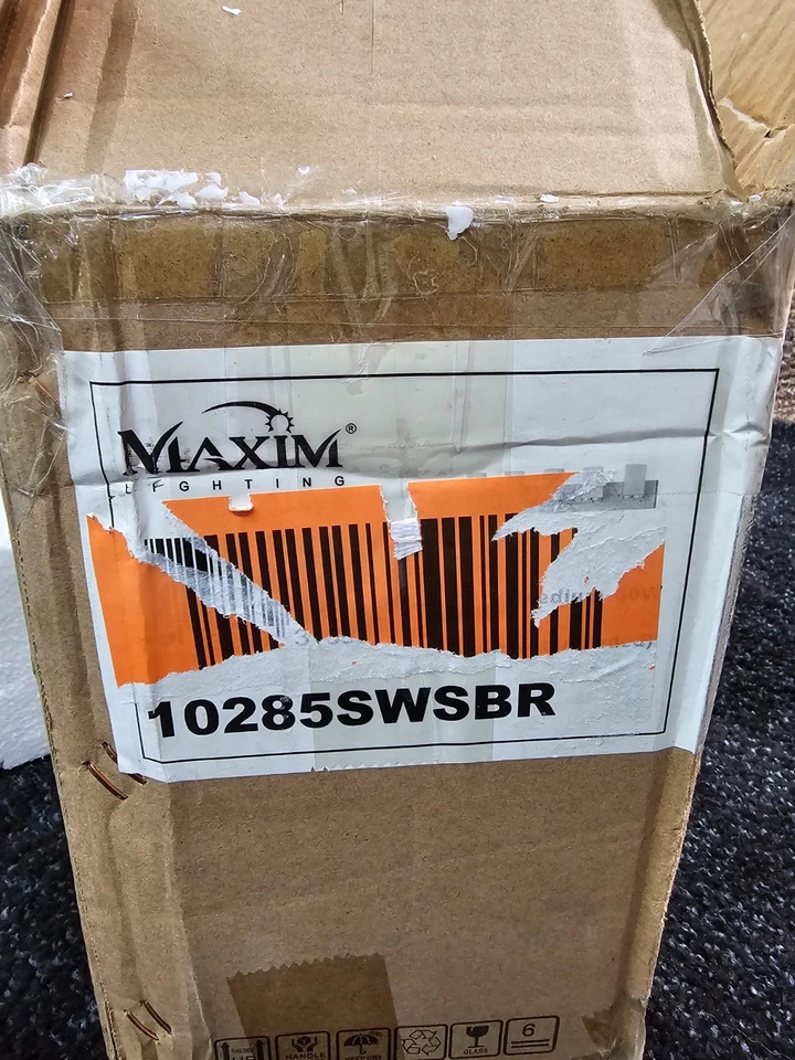 Maxim Lighting 10285SWSBR Tocador de Baño Lateral 5 Luces, Latón Satinado Foto 2 de 4