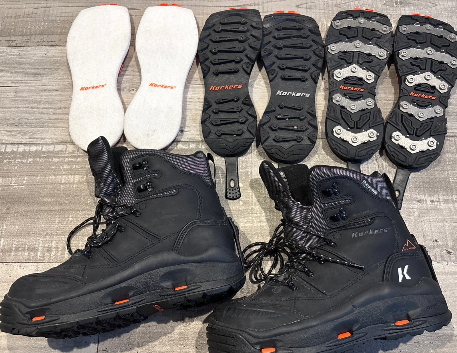 KORKERS Mens SnowJack Pro Safety Toe Winter Insulated Waterproof Boots Size 10