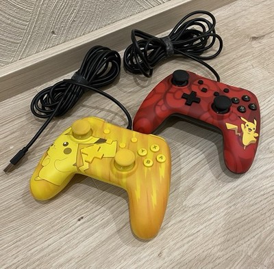 2x Nintendo Switch Power A Pokémon Pikachu Kabelgebundener Controller